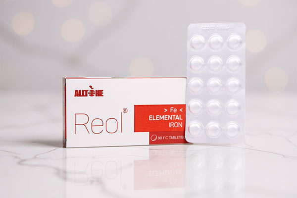 تصویر قرص رئول آهن المنتال آلتون و بسته‌بندی آن