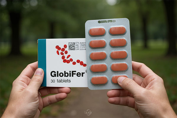 تصویر قرص گلوبیفر فورت در دست