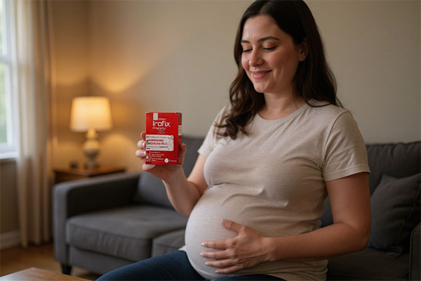 بانوی باردار با کپسول آیروفیکس بارداری دایونیکس فارما