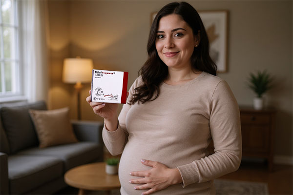 زن باردار با کپسول ففول پرگننسی