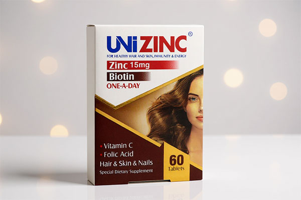 بسته‌بندی قرص یونی زینک ابیان دارو