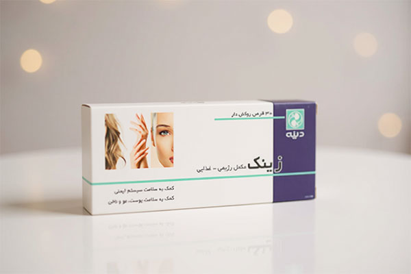 تصویر بسته‌بندی قرص زینک دینه 30 عددی