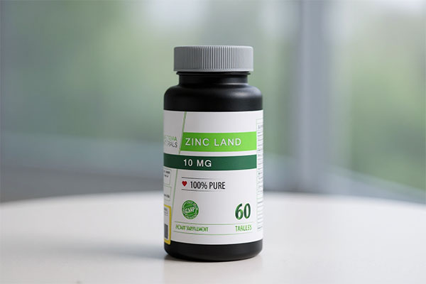 قرص زینک لند 10 نوفرما نچرالز روی سطح سفید