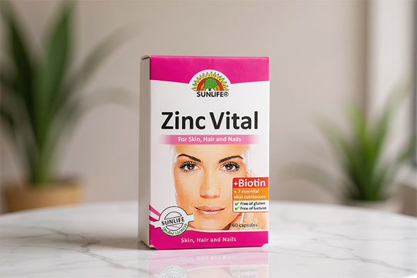 کپسول زینک ویتال سان لایف برای سلامت پوست و مو