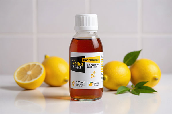 شربت زینک پلاس مولتی پدیابست با طعم لیمو