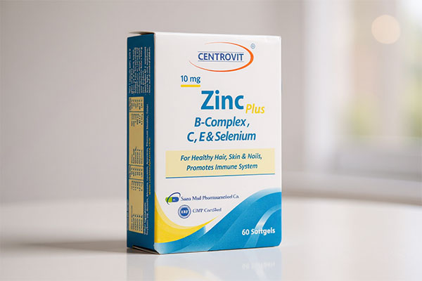 بستهبندی کپسول زینک پلاس 10 سنتروویت