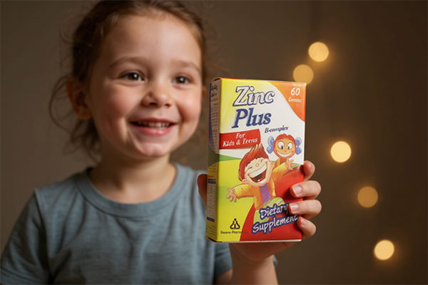 کودک با کپسول زینک پلاس کودکان دانا