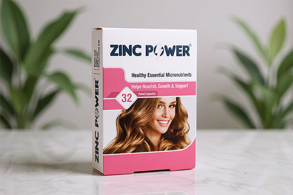 کپسول زینک پاور هولیستیکا روی سطح سفید