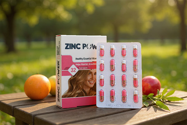 کپسول زینک پاور هولیستیکا همراه با مواد طبیعی