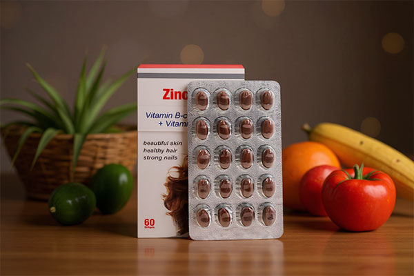 کپسول زینک پلاس 10 استار ویت کنار میوه‌های تازه