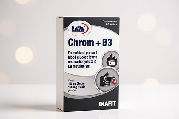 تصویر بستهبندی قرص کروم B3 یوروویتال