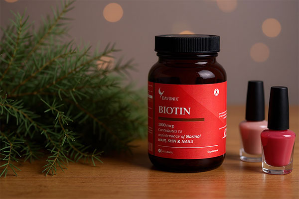 قرص بیوتین دایونیکس فارما همراه با ابزار مراقبت از مو و ناخن