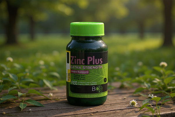 قرص زینک پلاس اکسترا استرنگ در کنار عناصر طبیعی