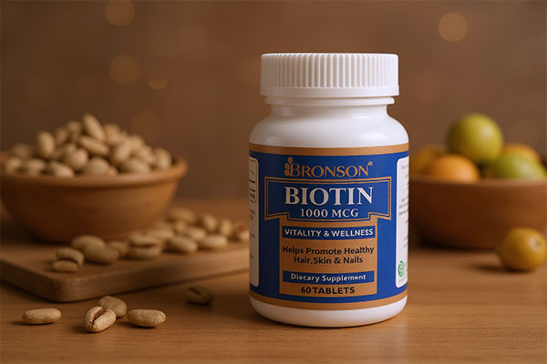 مکمل بیوتین 1000 برونسون برای سلامت پوست و انرژی بدن