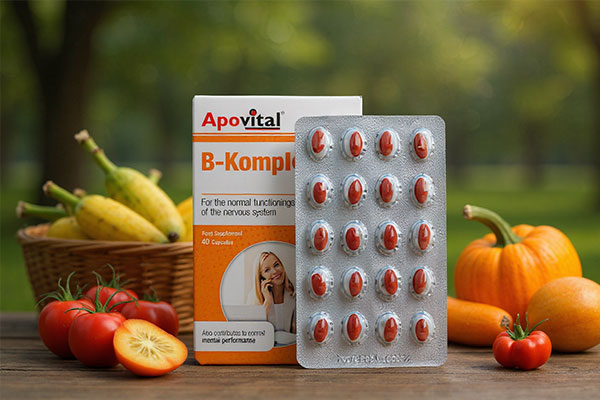 کپسول ب کمپلکس آپوویتال با میوه‌ها و سبزیجات