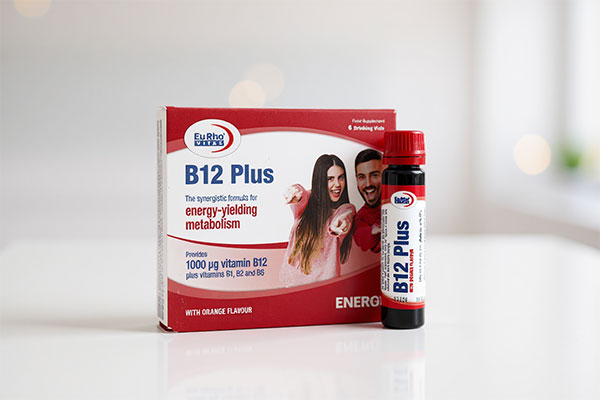 جعبه ویال خوراکی ویتامین B12 پلاس یوروویتال
