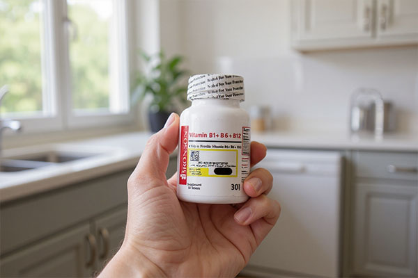 تصویر قرص ویتامین ب1 و ب6 و ب12 برونسون با جزئیات