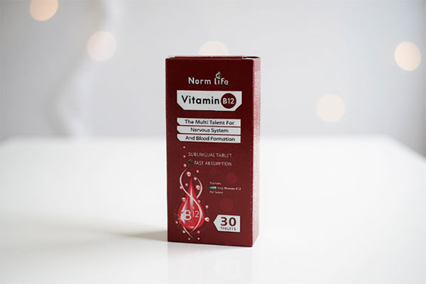 تصویر بسته‌بندی قرص زیر زبانی ویتامین ب 12 نورم لایف