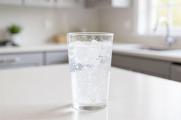 قرص جوشان ویتامین سی های هلث در حال حل شدن در آب