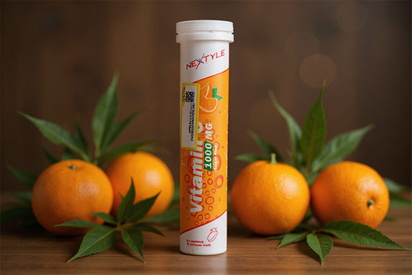 قرص جوشان ویتامین سی نکستایل با پرتقال تازه