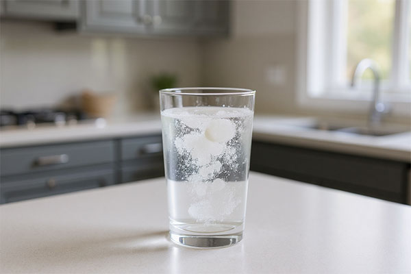 قرص جوشان ویتامین سی 2000 های هلث در حال حل شدن در آب