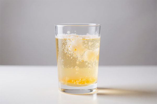 قرص جوشان ویتامین سی های هلث در حال حل شدن در آب