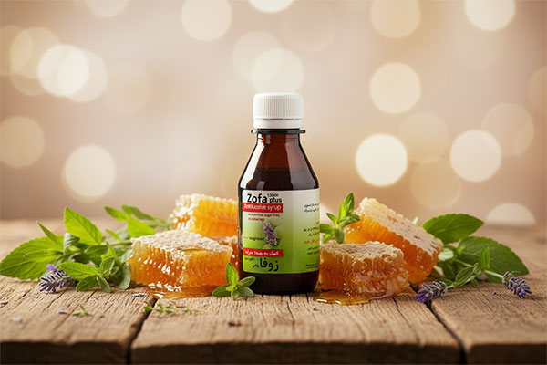 شربت زوفا عسلی نیاک با گیاهان دارویی و عسل
