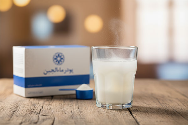 پودر ماء الجبن نیاک حل‌شده در آب