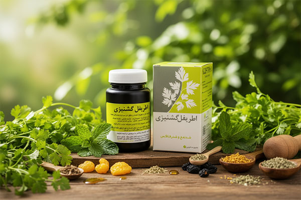 قرص کوری تریپ نیاک در کنار گیاهان دارویی