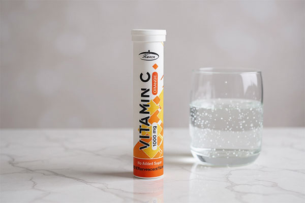 قرص جوشان ویتامین سی کارن در حال حل شدن در آب