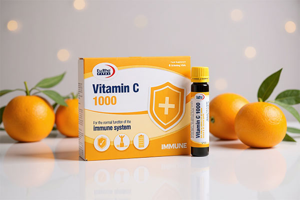 ویال ویتامین سی 1000 یوروویتال با پرتقال تازه