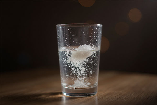 قرص جوشان ویتامین سی آرگوسول در حال حل شدن در آب