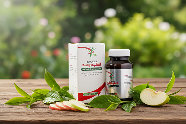 کپسول اسلیم مد اکسیر گستر اسپادانا با چای سبز و سیب