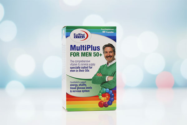 بستهبندی کپسول مولتی ویتامین بالای 50 سال مردان یوروویتال