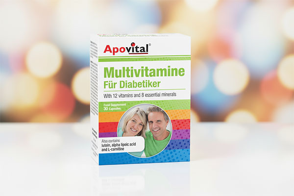 بستهبندی کپسول مولتی ویتامین دیابتی آپوویتال