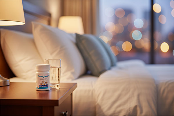 کپسول ملاتومکس هرباویوا در کنار محیط خواب آرام