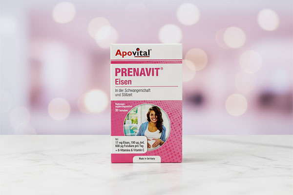 قرص پریناویت آیزن آپوویتال روی سطح مرمر سفید