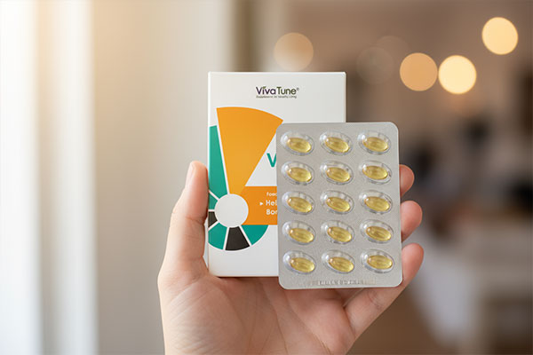 کپسول ویتامین D3 2000 ویواتیون در دست برای نمایش بسته‌بندی