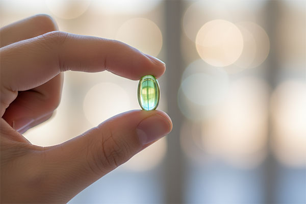 نمای نزدیک از کپسول ایویژل 200 دانا در دست