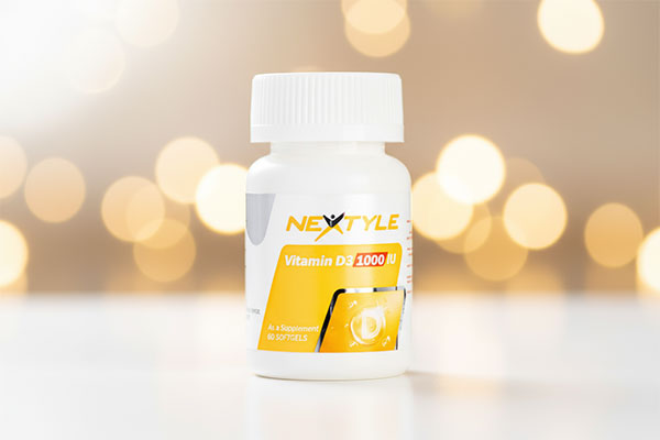 کپسول ویتامین D3 1000 نکستایل برای سلامت استخوان‌ها