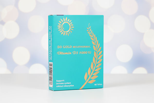 تصویر قرص ویتامین D3 1000 گلد مولتی نرمال