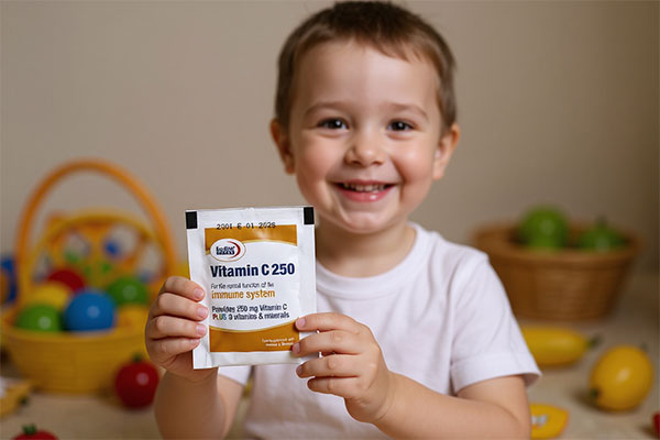 کودک شاد با ساشه ویتامین سی کیدز یوروویتال