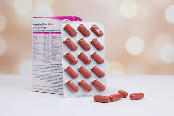 نمای نزدیک قرص پرینامکس نیو مام یوروویتال