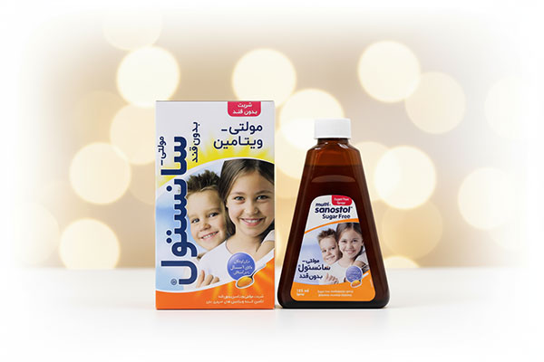 شربت مولتی سانستول بدون قند با طعم پرتقال برای کودکان و بزرگسالان
