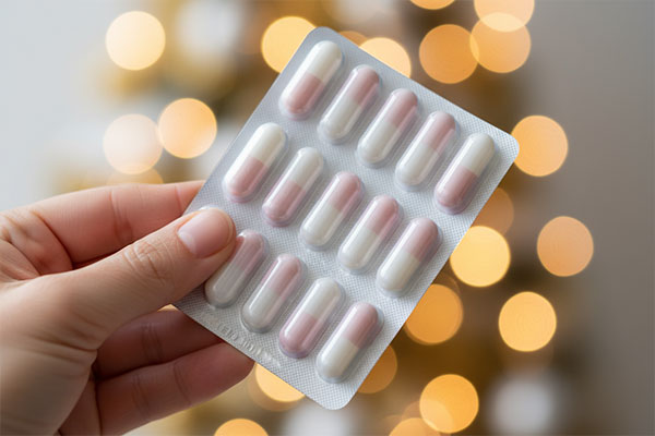 کپسول ففول ویتامینز در دست برای سلامتی