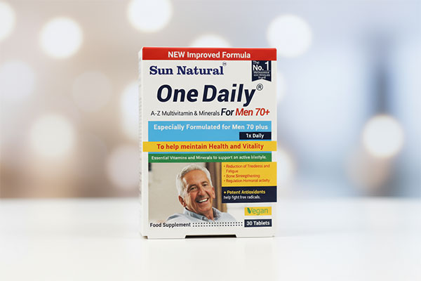 قرص وان دیلی آقایان بالای 70 سال سان نچرال روی سطح سفید