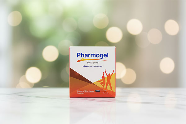 کپسول فارموژل باریویتال روی سطح سفید