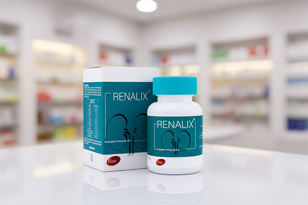 قرص رنالیکس فورت ای سمر طب درمان روی پیشخوان داروخانه