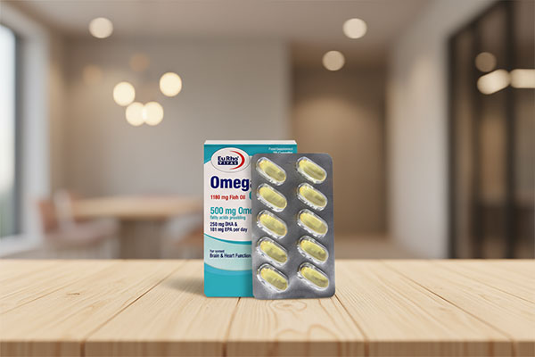کپسول امگا 3 یوروویتال در بستهبندی شیک