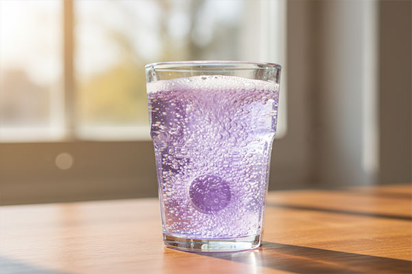 قرص جوشان مولتی ویتامین مینرال ویتا فیزپلاس در حال حل شدن در آب